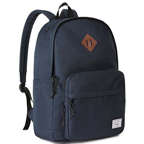 School Backpack, 15.6 Inch Classic Lightweight Water-Resistant Rucksack Backpack for Men Women Teens Girls Boys Kids to School, College, Travel, Work
