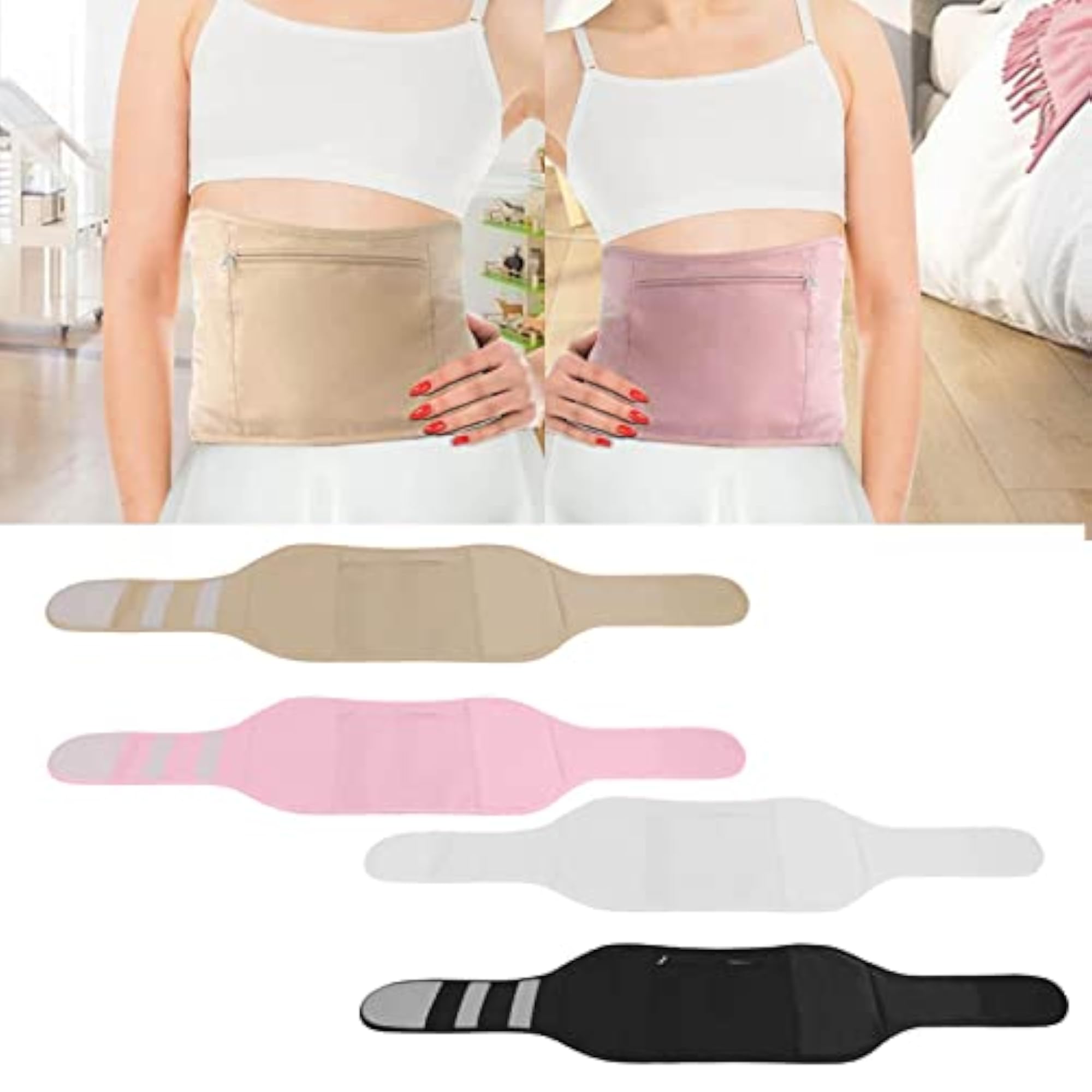 Castor Oil Pack Wrap, Adjustable Design, Khaki