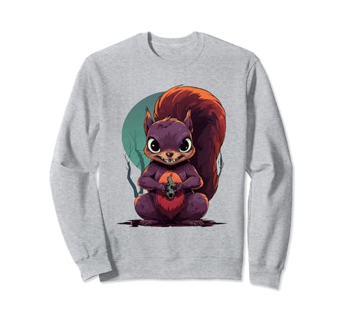 Böses Eichhörnchen Halloween Motiv Sweatshirt Böses Eichhörnchen Halloween Motiv Sweatshirt