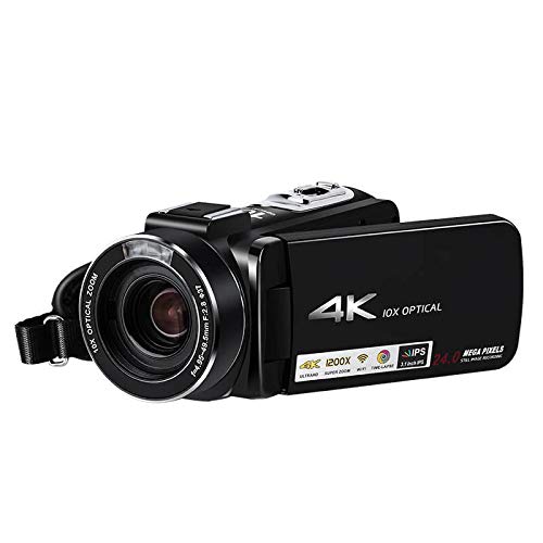Lipa Caméra vidéo AD-C7 4K Ultra HD Sony CMOS WiFi/Résolution 4K/Full HD 60 fps/capteur SONY/24 mégapixels/Ampoule LED/Zoom numérique 120x, Zoom Optique 10x/Connexion Microphone Externe