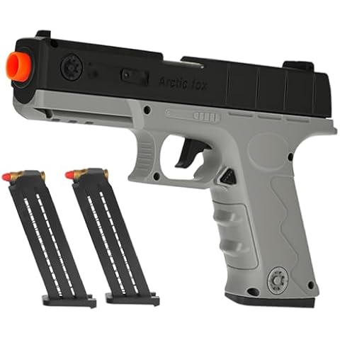 Toy Pistol Soft Bullet Toy Gun Blaster, Realistic Soft Bullet Pistol Foam Shell ejecting Blasters, with 2 ClipsGifts for Boys Girls Adults Age 8+ Cover