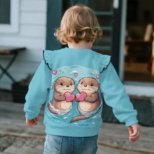 WELLFLYHOM Shirts Top for Girls 1-8T Long Sleeve Sweatshirts Pullover Shirt Graphic Sweater Top for Fall Winter Spring3