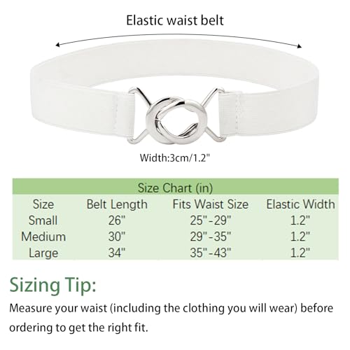 Syuer Women Stretchy Skinny Waist Belt Simple Style Elastic Belt for Jeans Dresses - Image 4