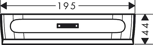 Miniatura 3 de hansgrohe WallStoris - Escobilla de goma moderna en blanco mate, 27916700