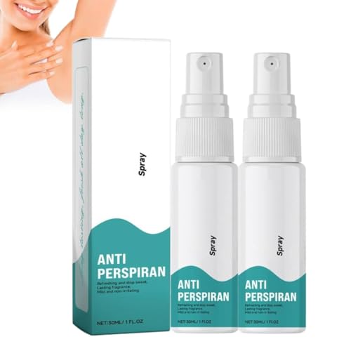 2 Stück Antitranspirant Deo Spray gegen Starkes Schwitzen I Anti Schweiß Deo bei Hyperhidrose, Schwitzen am Kopf, Schwitzige Hände I gegen Achselgeruch | Wirkt Effektiv gegen Schwitzen, für alle Haut