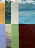 System 96 Deluxe COE 96, Mixed Fusible Glass Pack - 4 X 4 Sheets - 8 Pack - by Sun and Moon Stained