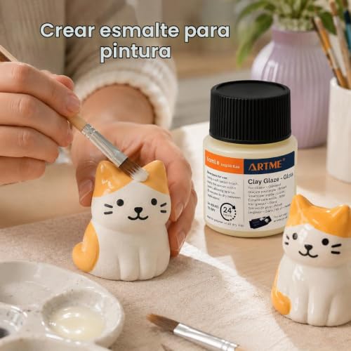 Miniatura 7 de Artme Barniz De Brillo Para Arcilla 60ml, Barniz De Acabado Brillante Para Polímero, Arcilla De Secado Al Aire Y Cerámica, Transparente