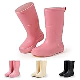 BSMKD Botas para Lluvia Mujer con Suela Antiderrapante, Zapatos de Hule de Moda para Pesca Impermeable para Dama, Moda...