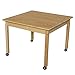 Wood Designs WD83724C6 - Mobile 36" Square Hardwood Table with 24" Legs