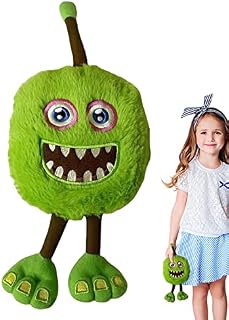 11.8 Inch My Singing Monsters Plush Toy, Cartoon Game Peripheral Plush Toys, Soft My Singing Furcorn Plush Toy for Home Decorations, Green Stuffed Furcorn Plush Doll For Kids Entertainment Toys