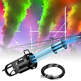 CO2 Cannon Fog Machine with LED Multi-Color Lights, Handheld Fogger Gatling Air Column Gun, CO2 Blaster Jet Machine Stage Effect Equipment for Events, Wedding, Party, Club (1Pack)