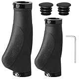 Kiomdsr Fahrradgriffe,Ergonomische Fahrradgriffe,Aluminium-Doppel-Lock-On-Design,rutschfest und Bequem,Griffe für 22,2 mm Velo,Mountainbike,Rennrad Lenker Griffe (130mm+95mm)