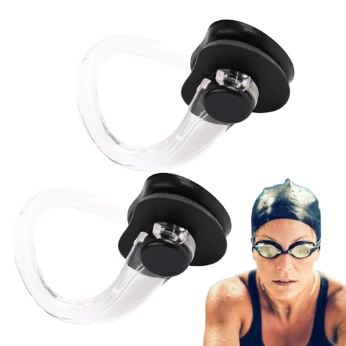 Clip Nasal para Natación | Pinzas Nasales De Silicona para Piscina | Herramienta de Protección para Buceo y Natación de Principiantes Niños Adultos y Familia