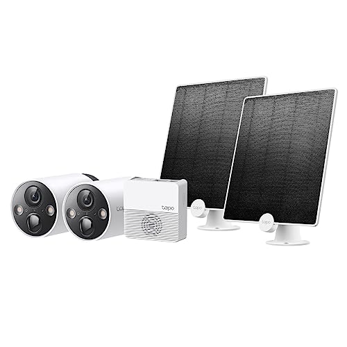 TP-Link Tapo 2K 4MP Solar Überwachungskamera Aussen Akku, Bundle aus Tapo C420S2 und 2 Tapo A200, Nur 30min benötigtes Sonnenlicht pro Tag