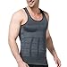 JIAO MIAO Mens Slimming Waist Body Shaper Vest Shirt,T107Gery-XXL