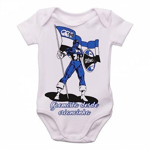 body crian&ccedil;a curta infantil beb&ecirc; roupa nen&ecirc; Gremista desde criancinha gremio