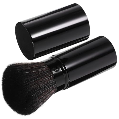 Uonlytech Brocha para Polvos Grande Retráctil, Cepillo Cosmético Portátil para Colorete y Rubor, Pincel de Maquillaje Profesional para Rostro, Herramienta Versátil para Uso Diario y Viaje