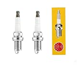 2-Pack BKR6E 6962 Resistor Sparkplug, Nickel Alloy Electrode, 14mm Thread, OE-Spec Match for