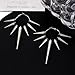 Gothic Silver Spike Dangly Earring for Women, Vintage Goth Punk Thorn Barbed Black Beads Drop Dangle Earrings Rock Party Accessories Jewelry Gifts (Silver-Black)