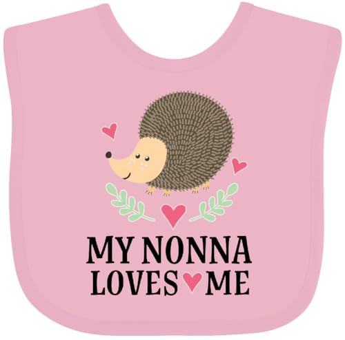 inktastic Nonna Loves Me Grandchild Hedgehog Baby Bib