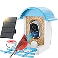 Smart Bird Feeder with Camera, Bird Feeders for Outdoors with Solar Panel, 2K HD Live View, AI Identify, Auto Capture, Instant Notifications, 2.4GHz, IP65 Waterproof, Ideal Gifts for BirdLovers, Blue