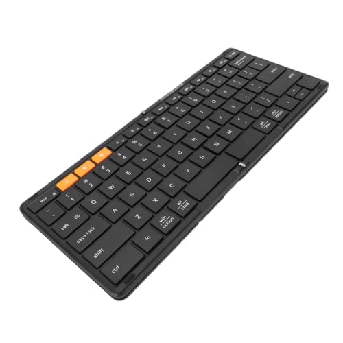 Teclado bluetooth plegable abs recargable usb c inalambrico 2.4g teclas completas pc