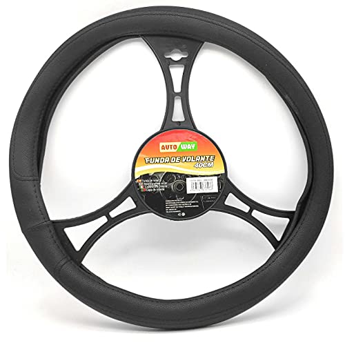 Coprivolante nero 40 cm di diametro, simil pelle, copertura volano, modello casuale