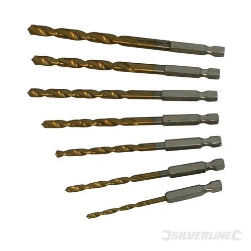 Power Tool Accessories Screwdriver Bit Sets Hex Shank Drill Set 7 pce