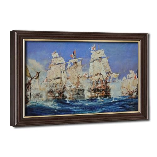 Affiches sur toile Bataille de Trafalgar Dixon cadre suspendu 20x30 cm