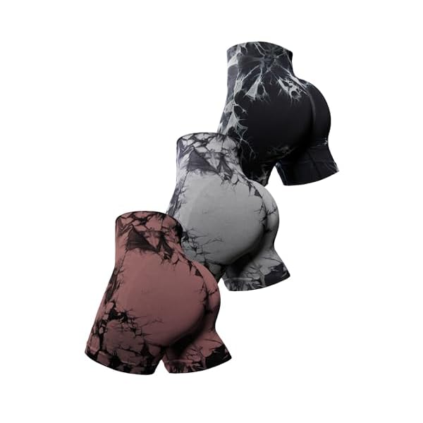 OVESPORT Workout Shorts for Women Scrunch Butt Lifting High Waisted Yoga Gym Seamless Booty Biker Shorts