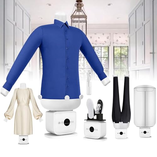 LSRFXF Maniquí de Planchado y Secado Mannequin, Plancha de Vapor Automática con 109 Poros Inflables, Planchado Rápido En 8 Minutos, Tanque De Aromaterapia Incorporado
