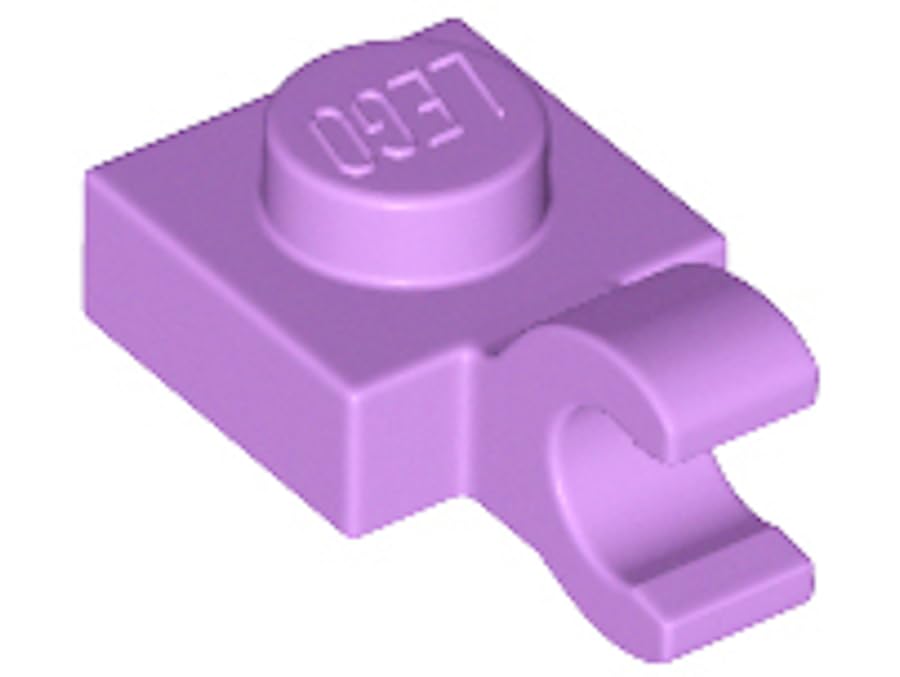 LEGO Plate, Modified 1 x 1 with Open O Clip (Horizontal Grip), Part 61252 (Medium Lavender, 50, Bricks) โ image 1