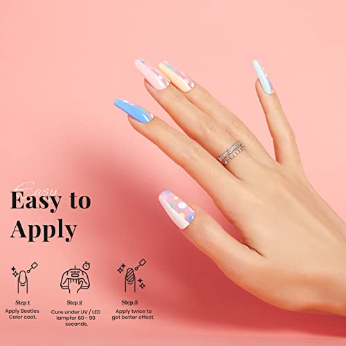 Beetles Neutral Gel Nail Polish 15Ml Nude Pink Polish Set Pink Champagne Soak Off U V Led Nail Lamp Translucent Nail Art Gel 0.5Oz #TOP5