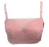 Soutien gorge 105B bandeau push up rose dentelle fleurie lingerie femme