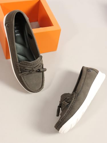 Image of Elle Women ComfortableFlats Square Toe Slip-Onfashion Shoes for Daily use, Office use, Casual use