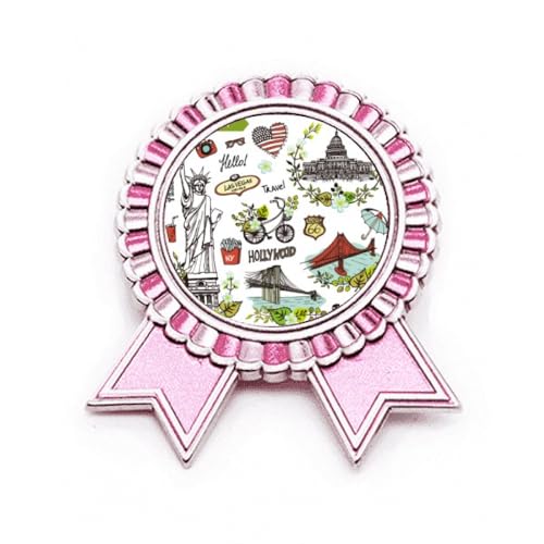Broche White House USA graffiti rose médaille de vainqueur award en métal M