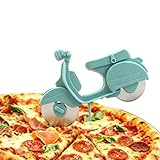TENGWA Moto Pizza Party Couteau Motif Objet Insolite Roulettes à...