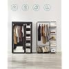 SONGMICS-Armario-de-Tela-Organizador-Textil-Plegable-Zapatero-175-x-110-x-45-cm-Color-Negro-LSF007