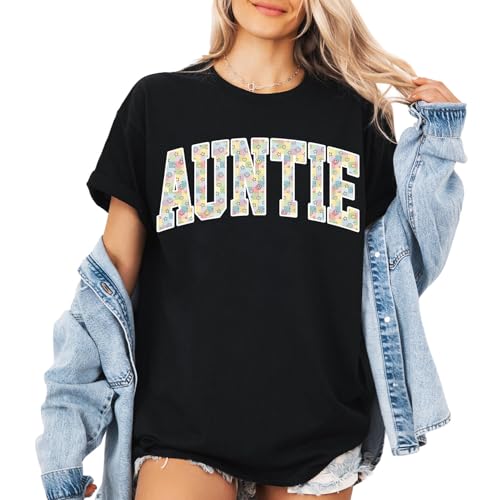 Auntie Funny Checkered Shirt for Women, Custom Your Text Shirt for Mothers Day