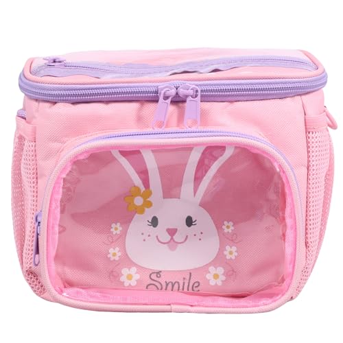 Kids Bike Basket, Waterproof Kid Bicycle Basket Bag, Bicycle Basket Front Fit Most of Handlebar, Bicycle Scooter Bag with Adjustable Strap for Balance Bike Tricycle Scooter (Pink)