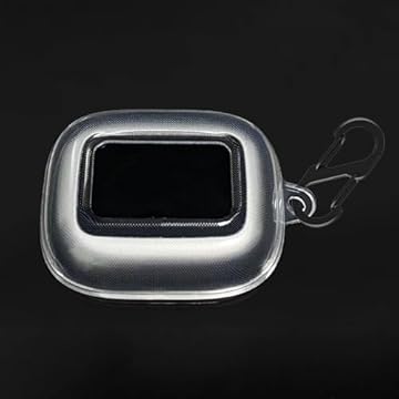 HXFRTYU Capa compatível com JBL Live Beam 3, JBL Live Buds 3, JBL Live Flex 3, capa protetora de silicone macio à prova de choque com acessórios mosquetão (transparente)