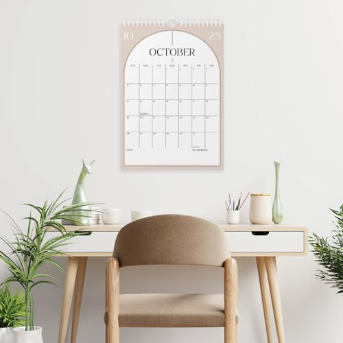 Karto Wall Calendar 2024-2025 - Vertical 11x17 inch Runs Until December 2025 - Boost Your Productivity and Easy Planning with the Aesthetic Monthly Calendar - Boho Beige - Thumbnail 7
