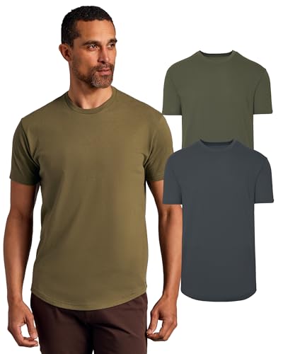 Image of True Classic Mens T-Shirts - Curved Hem or Pocket Tee, Mens Drop Cut Lounge /Sleep or Heavyweight Tshirt