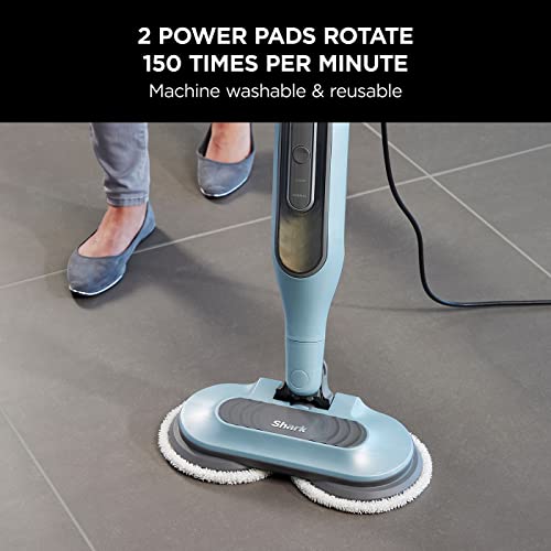 Shark Steam Mop, Automatic Steam and Scrub Steam Mop with 2 Rotating Power Pads, 2 Steam Settings, Stain & Dirt Removal, For use on all Sealed Hard Floors, 8m Cord, Blue S6002UK - Image 4