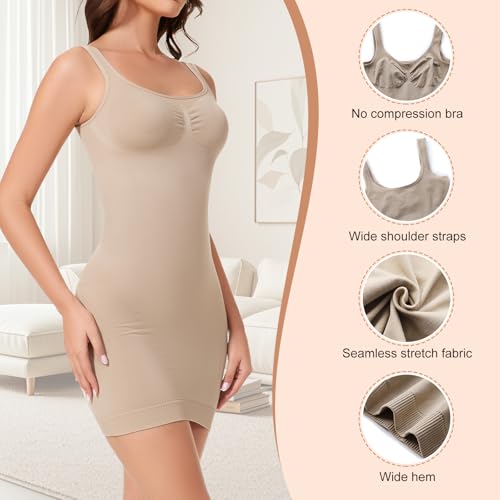 Image of Shapewear Slip Dress for Women Under Dress