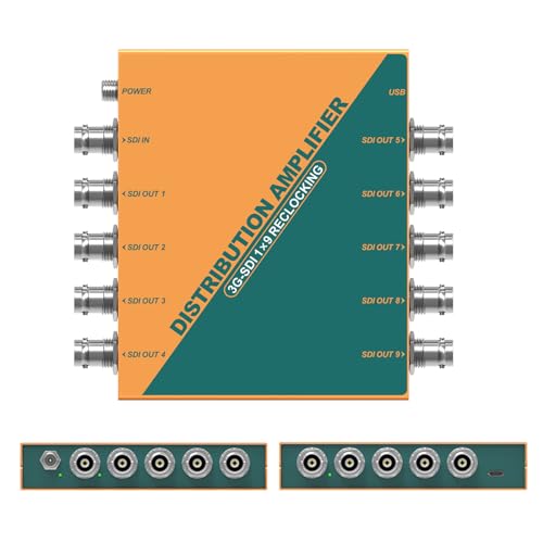 Image of AVMATRIX SDI Splitter 1x9 Distribution Amplifier 3G / HD /SD Supported DVB-ASI Formats, Re-clocking, Equalization, Signal Retiming 1080p @60hz (SD1191)