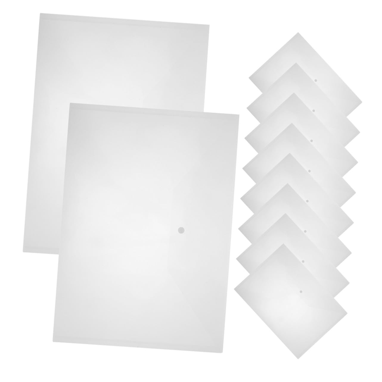 Bolsas de Almacenamiento de Archivos A3 20 Unidades Transparentes Botón a Presión, Bolsa Porta Documentos de Plástico Resistente para Oficina y Papelería