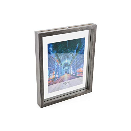 Mikasa Portrait Floating Picture Frame, 8X10 Inch, Gray #TOP1