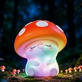 Amaredom Luce Notturna Fungo Silicone 8 Colori LED Dimmerabile Bambini
