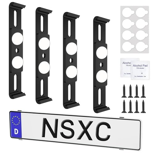 Number Plate Holder, Frameless Invisible, Black